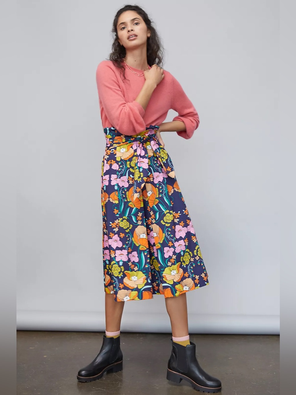 Corey Lynn Calter Kyla Paperbag Midi Skirt | Size S